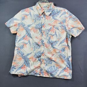 American Eagle Button Down Shirt Mens Size XL Mulitcolored Palm Tree Designs